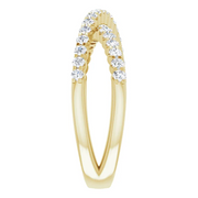 14K Yellow 1/2 CTW Diamond Criss-Cross Ring-