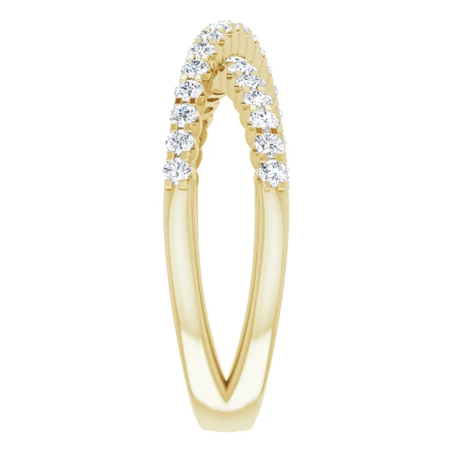 14K Yellow 1/2 CTW Diamond Criss-Cross Ring-