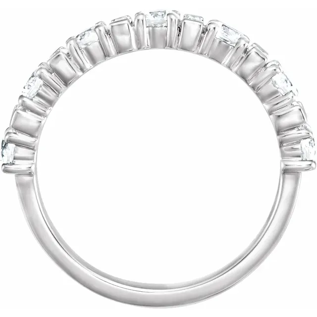 14K White 1 1/8 CTW Diamond Anniversary Band-