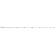 14K White 1/4 CTW Diamond Bezel-Set 5-Station Bracelet-