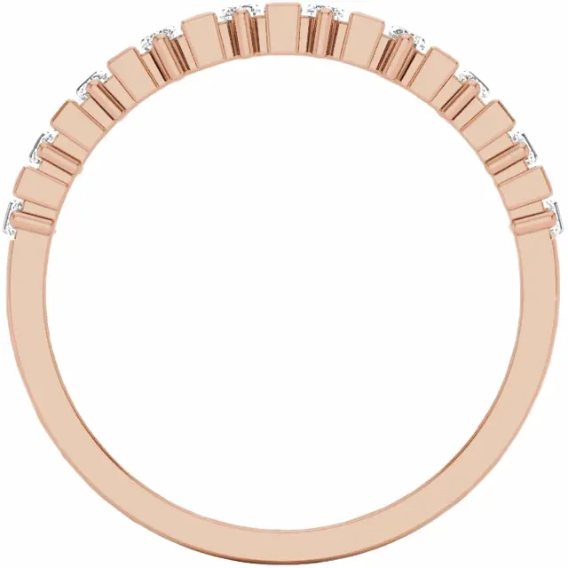 14K Rose 3/4 CTW Diamond Anniversary Band-