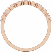 14K Rose 3/4 CTW Diamond Anniversary Band-