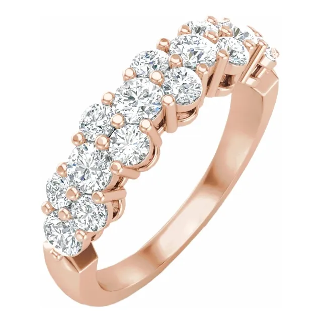 14K Rose 1 CTW Diamond Anniversary Band-