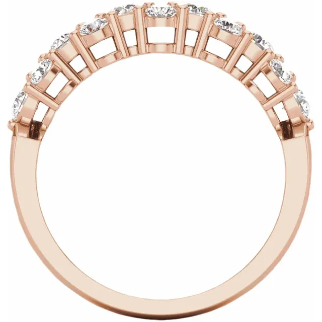14K Rose 1 CTW Diamond Anniversary Band-