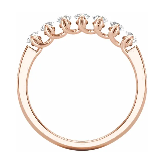 14K Rose 1/2 CTW Diamond Anniversary Band-
