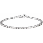 14K White 2 1/4 CTW Diamond Line 7 1/4" Bracelet-