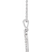 14K White 1/4 CTW Diamond Heart 18" Necklace-