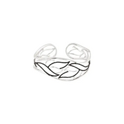 Sterling Silver Black Spinel & 1/6 CTW Diamond Hinged Cuff Bracelet-