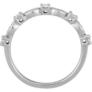 14K White 1/5 CTW Diamond Granulated Stackable Ring-