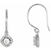 14K White 5/8 CTW Diamond Earrings-