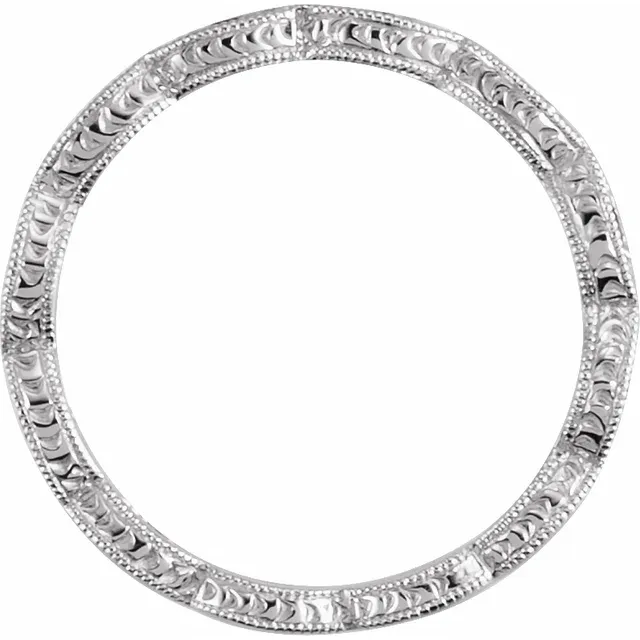 14K White Blue Sapphire Anniversary Band Size 7-7.00 (approximate standard size)-