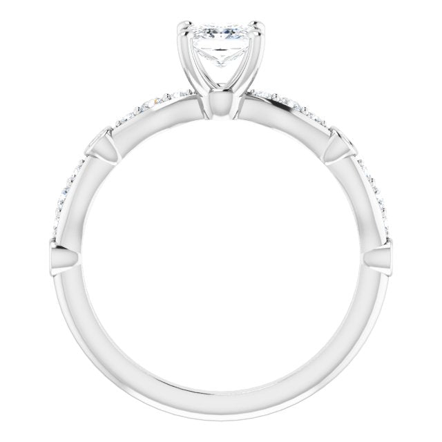 4.5 mm Square I2 Engagement Ring-