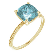 14K Yellow Sky Blue Topaz Ring-7.00 (approximate standard size)-