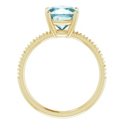 14K Yellow Sky Blue Topaz Ring-7.00 (approximate standard size)-