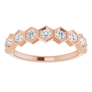 14K Rose 1/3 CTW Diamond Stackable Ring-