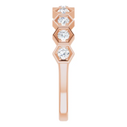 14K Rose 1/3 CTW Diamond Stackable Ring-