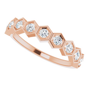 14K Rose 1/3 CTW Diamond Stackable Ring-