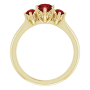 14K Yellow 7x5 mm Oval Garnet Ring-