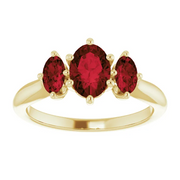 14K Yellow 7x5 mm Oval Garnet Ring-