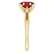 14K Yellow 7x5 mm Oval Garnet Ring-