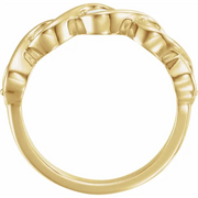 14K Yellow Opal Stackable Ring-7.00 (approximate standard size)-
