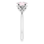 14K White Morganite Celtic-Inspired Ring-