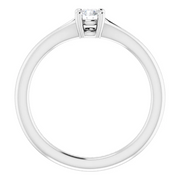 14K White Sapphire Youth Solitaire Ring-