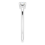 14K White Sapphire Youth Solitaire Ring-