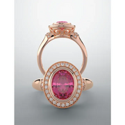 14K White Morganite & 1/5 CTW Diamond Ring-