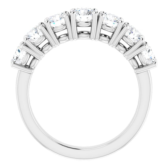 14K White 4.5 mm Round Forever One™ Moissanite Ring-