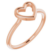 Heart Ring-14kt Rose Gold-6.00-