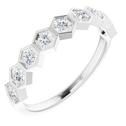 3/8 CTW Lab-Grown Diamond Stackable Ring-14kt White Gold-