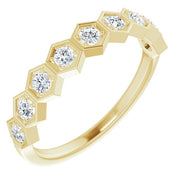 3/8 CTW Lab-Grown Diamond Stackable Ring-14kt Yellow Gold-