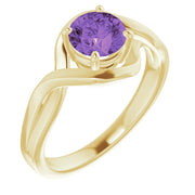 Natural Amethyst Ring-14kt Yellow Gold-6.00-