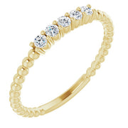 1/6 CTW Lab-Grown Diamond Stackable Ring-14kt Yellow Gold-