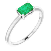 Lab-Grown Emerald Ring-Platinum-6.00-