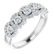 14K White 3/4 CTW Natural Diamond Anniversary Ring-