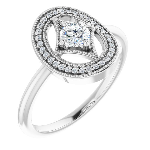 1/3 CTW Natural Diamond Ring-14kt White Gold-6.00-