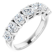 14K White 4.5 mm Round Forever One™ Moissanite Ring-
