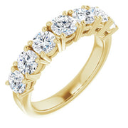 14K Yellow 4.5 mm Round Forever One™ Moissanite Ring-