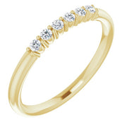 1/8 CTW Natural Diamond Stackable Ring-14kt Yellow Gold-6.00-
