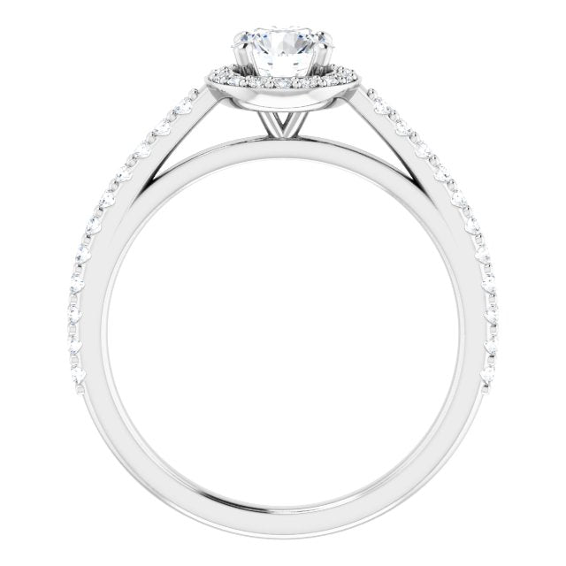 3/4 CTW Diamond Halo-Style Engagement Ring-