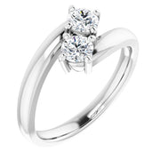 14K White 1/2 CTW Natural Diamond Ring-