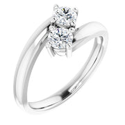 14K White 1/2 CTW Natural Diamond Ring