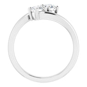 14K White 1/2 CTW Natural Diamond Ring-
