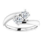 14K White 1/2 CTW Natural Diamond Ring-