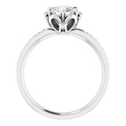 10K White 9/10 CTW Diamond Engagement Ring