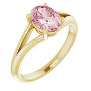 Natural Morganite Ring-14kt Yellow Gold-6.00-