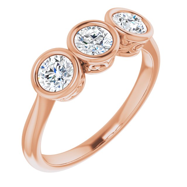 3/4 CTW Natural Diamond Anniversary Band-14kt Rose Gold-6.00-