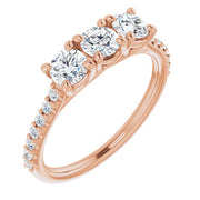 9/10 CTW Natural Diamond Anniversary Band-14kt Rose Gold-6.00-